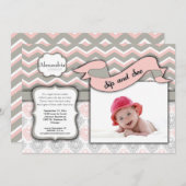 Invitation Chevron Sip Et Voir De Nouvelles Bébées Modèles ph (Devant / Derrière)