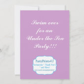 Invitation Chevron turquoise, pourpre pointille (Dos)