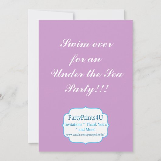 Invitation Chevron turquoise, pourpre pointille (Dos)