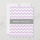 Invitation Chevron Violet, Anniversaire Carrosse Princesse (Dos)