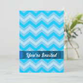 Invitation chevrons bleu pâle (Debout devant)