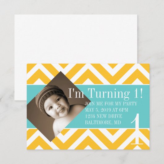 Invitation | |chevyel de rotation de fête (Devant / Derrière)