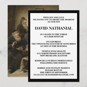 Invitation "Chez le rabbin" par Carl Schleicher Bar Mitzvah