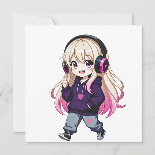 Invitation Chibi Drôle (Devant)