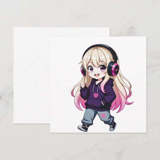 Invitation Chibi Funny (Devant / Derrière)