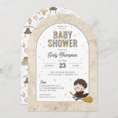 Invitation Chibi Harry Potter Wizard Baby Shower (Devant / Derrière)