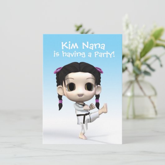 Invitation Chibi le Taekwondo (Debout devant)