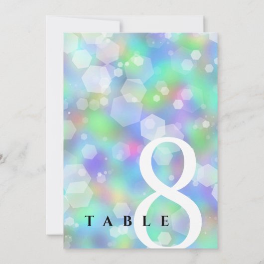 Invitation Chic 14e 24e 34e 43e anniversaire du Mariage Opal (Dos)
