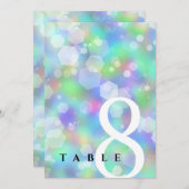 Invitation Chic 14e 24e 34e 43e anniversaire du Mariage Opal (Devant / Derrière)