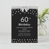 Invitation Chic 40e, 60e anniversaire avec diamants sur fond (Debout devant)
