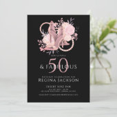 Invitation Chic 50 ans et fabuleux chaussures de danse fête d (Debout devant)