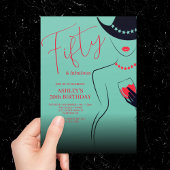 Invitation Chic 50 et Fabulous Turquoise Anniversaire