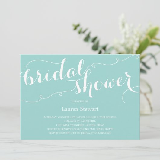 Invitation Chic à la douche nuptiale (Debout devant)