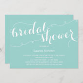 Invitation Chic à la douche nuptiale (Devant / Derrière)