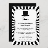 Invitation chic à la mode de douche de bébé de (Devant / Derrière)