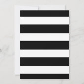 Invitation chic à rayures noires et blanches avec (Dos)