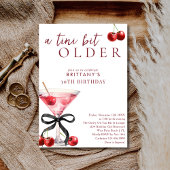 Invitation Chic A Tini Bit Ancien Cherry Martini 30e annivers