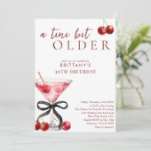Invitation Chic A Tini Bit Ancien Cherry Martini 30e annivers (Debout devant)