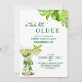 Invitation Chic A Tini Bit Older Lime Martini 33rd Birthday (Devant)