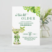 Invitation Chic A Tini Bit Older Lime Martini 94th Birthday (Debout devant)