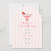 Invitation Chic a tini one girl baby shower (Devant)