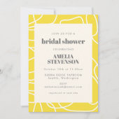 Invitation Chic Abstrait Ligne moderne Art Fête des mariées J (Devant)