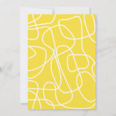 Invitation Chic Abstrait Ligne moderne Art Fête des mariées J (Dos)