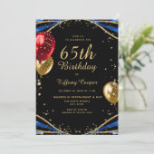 Invitation Chic Agate 65e anniversaire (Debout devant)