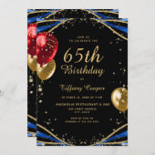 Invitation Chic Agate 65e anniversaire (Devant / Derrière)