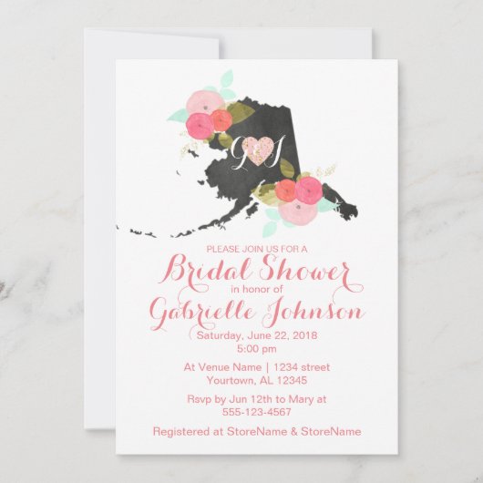 Invitation Chic Alaska State Floral (Devant)