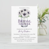 Invitation Chic Anemone Floral Bridal (Debout devant)