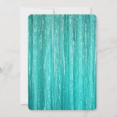 Invitation Chic Aqua Mint Tinsel Stripes Bridal Shower (Dos)
