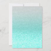 Invitation Chic Aqua Silver Parties scintillant Sweet 16 (Dos)