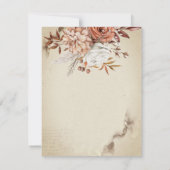 Invitation Chic Aquarelle Fleurs d'automne Dîner de répétitio (Dos)