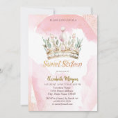 Invitation Chic Aquarelle Fleurs de Couronne doux 16 (Devant)