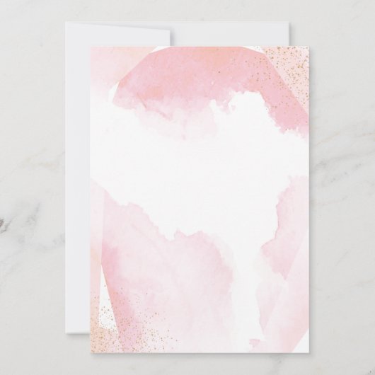 Invitation Chic Aquarelle Fleurs de Couronne doux 16 (Dos)