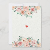 Invitation Chic Aquarelle Floral Brunch Fête des mariées Bubb (Dos)