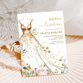 Invitation Chic aquarelle Floral Élégant déjeuner nuptial