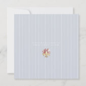 Invitation Chic Aquarelle Floral et Baby shower Or (Dos)