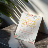 Invitation Chic Aquarelle Floral Lunch Fête des mariées Bubbl