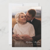 Invitation Chic Aquarelle Florale Bague Bordure Beige Mariage (Dos)