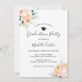 Invitation chic aquarelle florale pour fête de rem (Dos)