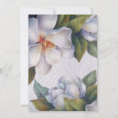 Invitation Chic Aquarelle Magnolia Gold Fête des mariées text (Dos)