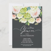 Invitation Chic Aquarelle rose pâle Fête des mariées florale (Devant)