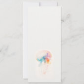 Invitation Chic Aquarelle sous-marine méduse Fiançailles (Dos)