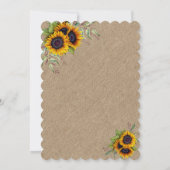 Invitation Chic Aquarelle Tournesol Burlap Brunch & Bubbly (Dos)