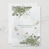 Invitation Chic aquarelle verte eucalyptus Quinceañera (Dos)