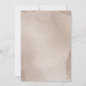 Invitation Chic arc neutre fleur sauvage ivoire brun mariage (Dos)