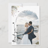 Invitation Chic Arch Boho Mariage Photo Merci Script Invi (Devant)