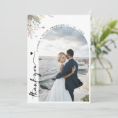 Invitation Chic Arch Boho Mariage Photo Merci Script Invi (Debout devant)